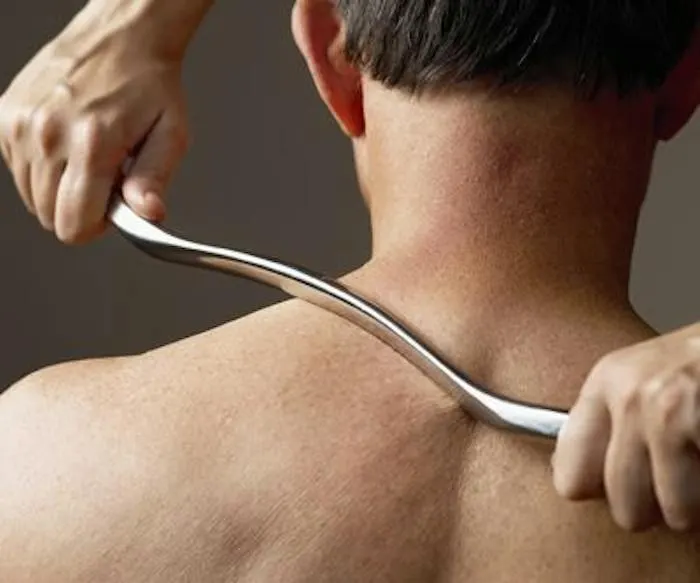 Instrument assisted soft tissue mobilization on the neck